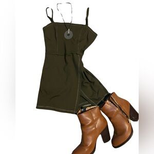 Altar’d State olive green skort romper, worn once